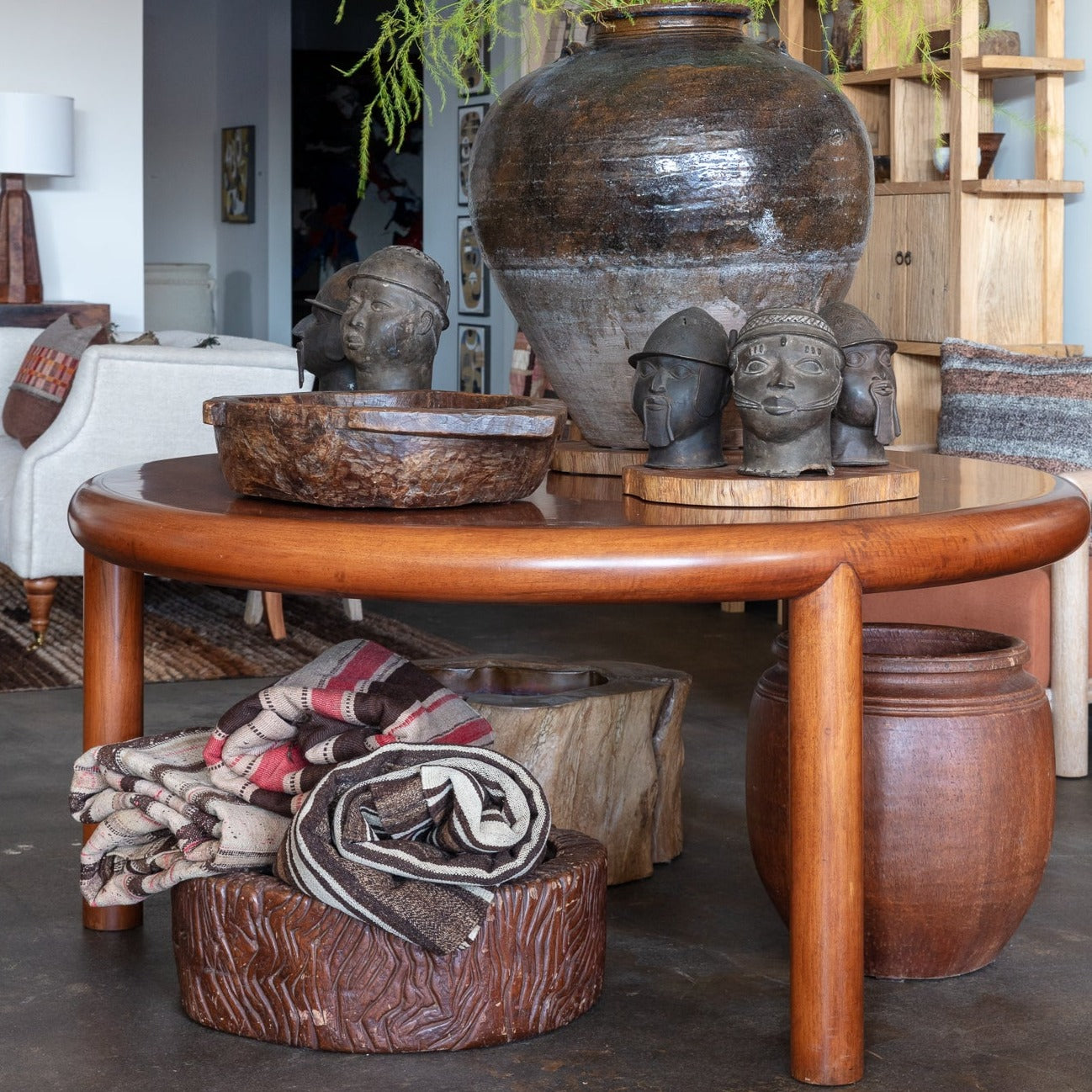 Vintage Three-Legged Dining Table